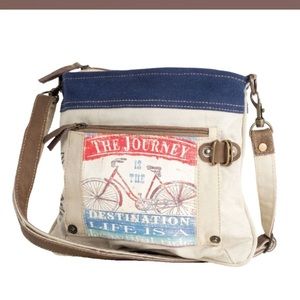 Upcycled Canvas Crossbody Bag